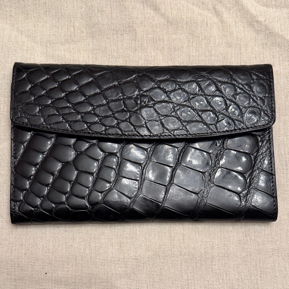 Alligator & Leather Wallet by Joel Chadwick. American Alligator Made in Italy